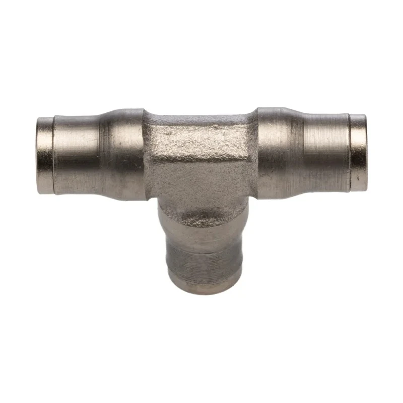 Legris Pneumatic Equal Tee Push-in Fitting Nickel Plated Brass 6 mm Tube Connection LF3600 