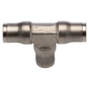 Legris Pneumatic Equal Tee Push-in Fitting Nickel Plated Brass 6 mm Tube Connection LF3600