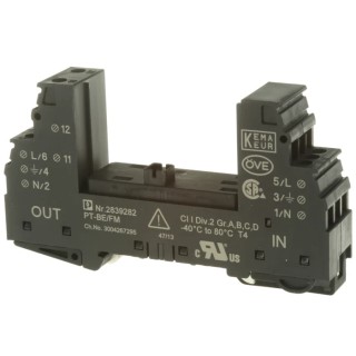 Phoenix Contact Surge Suppressor Unit PT-BE/FM Series, DIN Rail Mount, 90mm Length, 17.5mm Depth, Model 2839282
