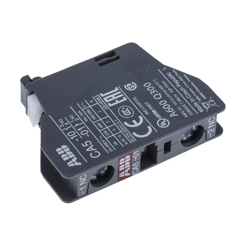ABB Auxiliary Contact Block, 1 Contact 1 NC, Front Mount, 6A Contact Current, 690V Rated Insulation Voltage 1SBN010010R1001