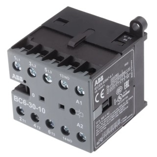 ABB B Series 3-Pole Contactor with 24V DC Coil, 9A Contact Current, 4kW Power Rating, 3 NO GJL1213001R0101 - BC6-30-10
