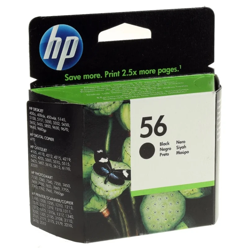 Hewlett Packard 56 Black Ink Cartridge C6656AE
