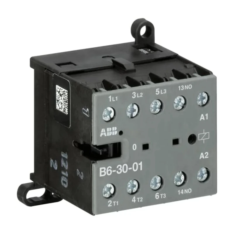 ABB B Series 3-Pole Contactor with 230V AC Coil, 9A, 4kW Power Rating, 3 NO Auxiliary Contacts, 690V AC Contact B6-30-01-80