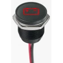 APEM Red LED Panel Mount Indicator 16 mm Lead Wire Termination IP67 13.2V dc Q16F5BXXHR12E-3AG