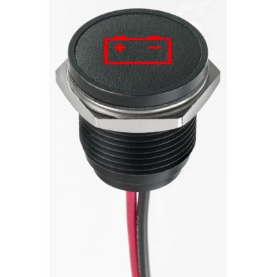 APEM Red LED Panel Mount Indicator 16 mm Lead Wire Termination IP67 13.2V dc Q16F5BXXHR12E-3AG