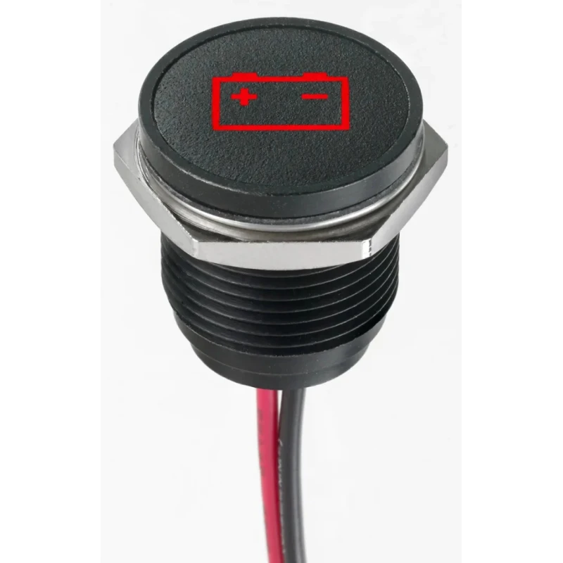 APEM Red LED Panel Mount Indicator 16 mm Lead Wire Termination IP67 13.2V dc Q16F5BXXHR12E-3AG