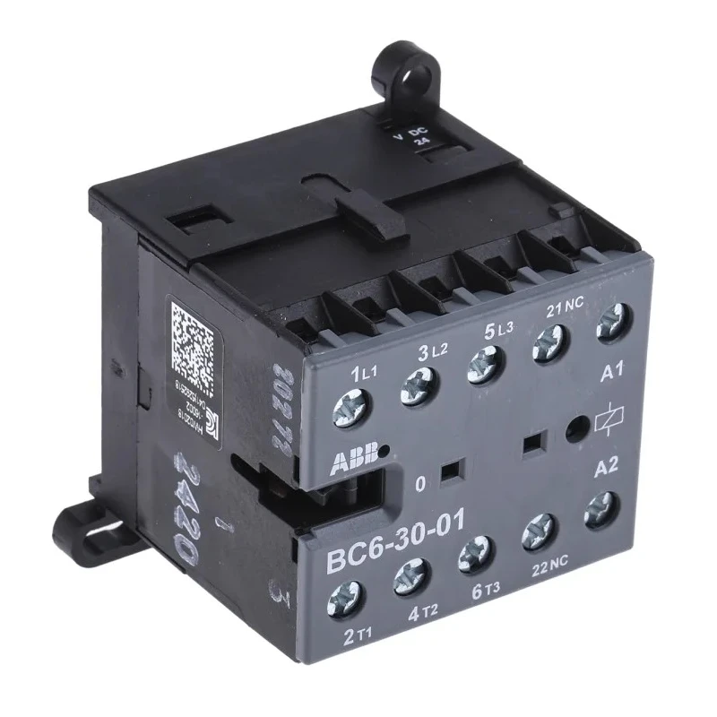 ABB B Contactor, 24V DC Coil, 3-Pole, 9 A, 4 kW, 3 NO, 690V AC BC6-30-01-01