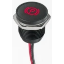 APEM Red Panel Mount LED Indicator, Q 16 Series, 16 mm Mount Hole, Lead Wire Termination, IP67, 24V DC Q16F5BXXHR12E-3PB
