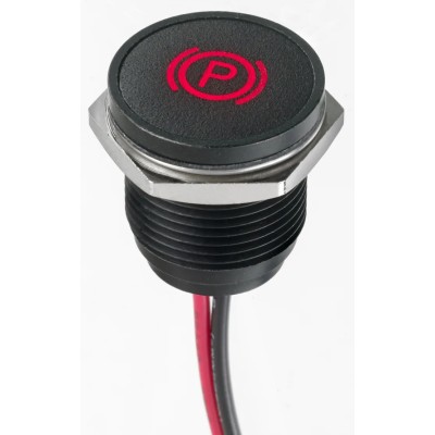 APEM Red Panel Mount LED Indicator, Q 16 Series, 16 mm Mount Hole, Lead Wire Termination, IP67, 24V DC Q16F5BXXHR12E-3PB