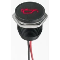 APEM Red Panel Mount LED Indicator 16 mm, Lead Wire Termination, IP67, 13.2V DC Q16F5BXXHR12E-3GP