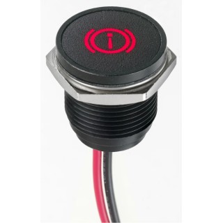 APEM Red LED Panel Mount Indicator 16 mm, Lead Wire Termination, IP67, 13.2V DC Q16F5BXXHR12E-3BU