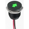 APEM Green LED Panel Mount Indicator 16 mm, Lead Wire Termination, IP67, 13.2V dc Q16F5BXXHG12E-3K6