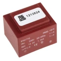 RS PRO 1 x 12 V ac 2 Output PCB Transformer, 1.5 VA, PCB Mount, Standards IECBSEN 615581, ASNZS 61558.6, ASNZS 121-3824