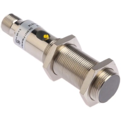 Baumer Threaded Barrel Capacitive Proximity Sensor 8 mm Detection, M18 x 1 Thread, PNP Output, 200mA, 30V DC CFAM 18P1600/S14