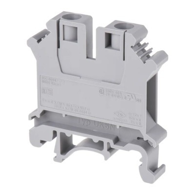 Phoenix Contact UK 6 N Series Feed Through Terminal Block Grey, 0.2mm² to 6 mm², 1-Level, Screw Termination, 800V 3004524