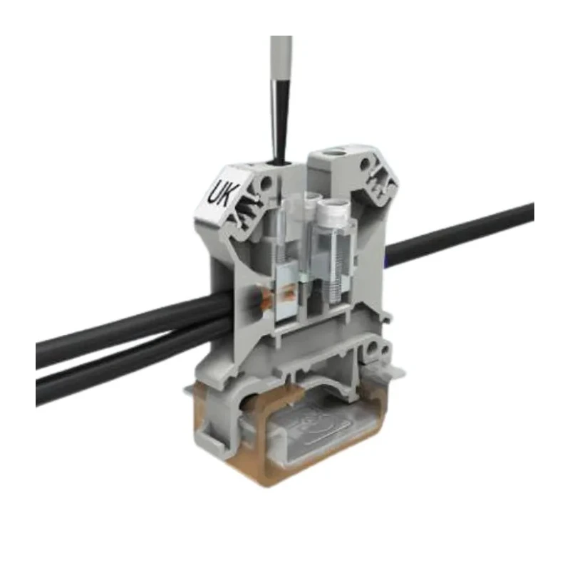 Phoenix Contact UK 6 N Series Feed Through Terminal Block Grey, 0.2mm² to 6 mm², 1-Level, Screw Termination, 800V 3004524