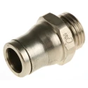 Legris Pneumatic Fitting LF3600 Series Male Threaded-to-Tube Push-In Nickel Plated Brass 1/4 in G 8mm 120°C 30 bar LF3600
