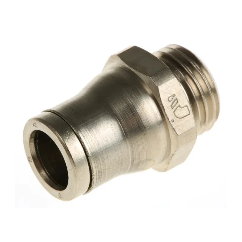 Legris Pneumatic Fitting LF3600 Series Male Threaded-to-Tube Push-In Nickel Plated Brass 1/4 in G 8mm 120°C 30 bar LF3600