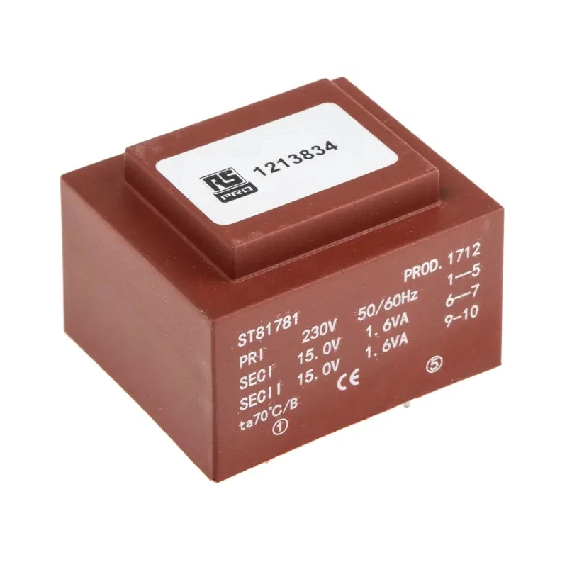 RS PRO 2 x 15 V AC 2 Output PCB Transformer IECBSEN 615586 RoHS ASNZS 61558.1 CE 121-3834