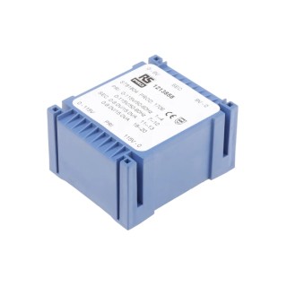 RS PRO 2 x 9 V AC 2 Output PCB Transformer, 230 V/115 V Primary, 30 VA Power, Low Profile PCB Mount 121-3858