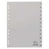 Durable Grey A4 File Divider 12 Tabs with Preprinted Riders 1-12, Polypropylene Sheets 6512-10