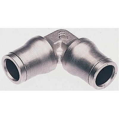 Legris Pneumatic Equal Elbow Push-in Fitting Brass Nickel Finish 8mm Push In Connection LF3600 