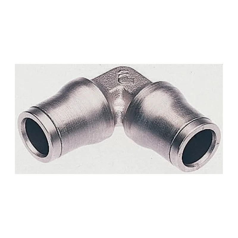 Legris Pneumatic Equal Elbow Push-in Fitting Brass Nickel Finish 8mm Push In Connection LF3600 