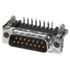 TE Connectivity AMPLIMITE HD-20 15 Way Right Angle 2.74 mm Pitch Through Hole D-Sub Connector with 4 to 40 UNC 5747841-4