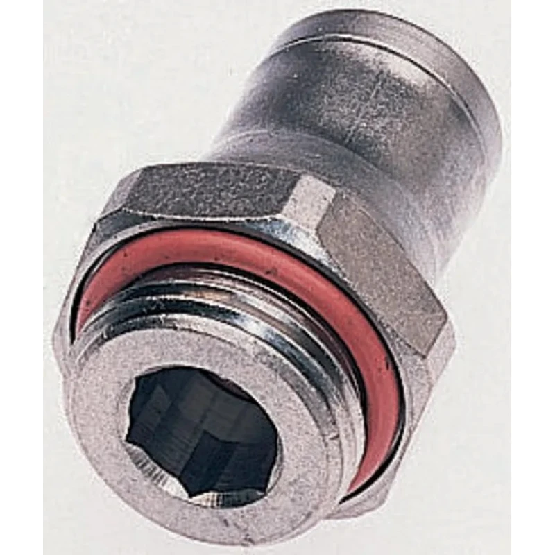 Legris LF3600 Series Male Pneumatic Fitting 3/8 in G Threaded-to-Tube 10 mm Push-in Nickel Plated Brass LF3600