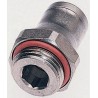Legris LF3600 Series Male Pneumatic Fitting 3/8 in G Threaded-to-Tube 10 mm Push-in Nickel Plated Brass LF3600