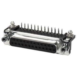 TE Connectivity AMPLIMITE HD-20 25 Way Right Angle 2.75 mm Pitch Through Hole D-Sub Connector 5747846-6