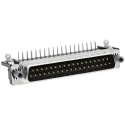 TE Connectivity AMPLIMITE HD-20 37 Way Right Angle 2.75 mm Pitch Through Hole D-Sub Connector with 4 to 40 UNC 5747843-6