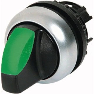 Moeller RMQ-Titan Series 3 Position Illuminated Selector Switch Head 22 mm Cutout Green Handle IP66 78635880 M22-WLK3-G+M22-A