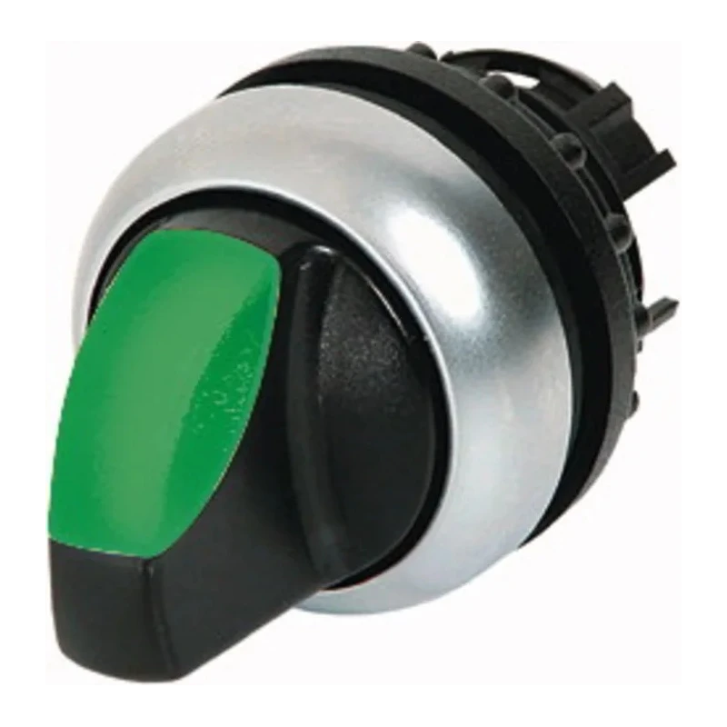 Moeller RMQ-Titan Series 3 Position Illuminated Selector Switch Head 22 mm Cutout Green Handle IP66 78635880 M22-WLK3-G+M22-A