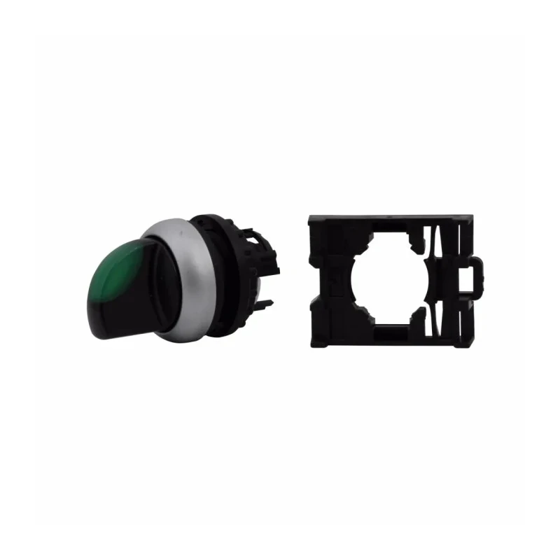 Moeller RMQ-Titan Series 3 Position Illuminated Selector Switch Head 22 mm Cutout Green Handle IP66 78635880 M22-WLK3-G+M22-A