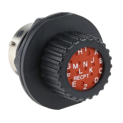 ITT Cannon Circular Connector Panel Mount 15 Contacts Socket Female IP67 250V 30A Nylon Housing TN7S16-0213S1L / 192900-0508