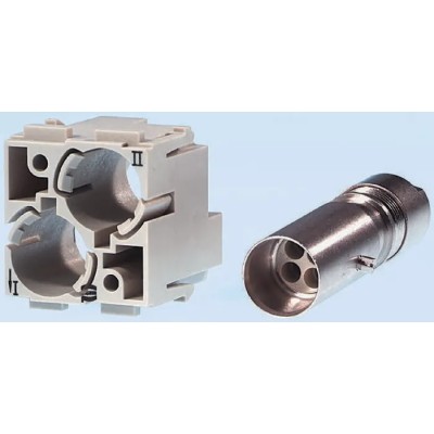 HARTING Heavy Duty Power Connector Coaxial Contact 10A 50V Polycarbonate Crimp Termination Male 09150013013