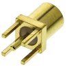 RS PRO MMCX Series Coaxial Connector Through Hole Female MCX 50 Ω Straight Body Solder 1-1634009-0