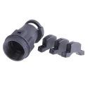 ITT Cannon TNASize 14 Straight Circular Connector Backshell Strain Relief Polymer Black 80.5mm TNA14CC-SR00L / 192900-0286