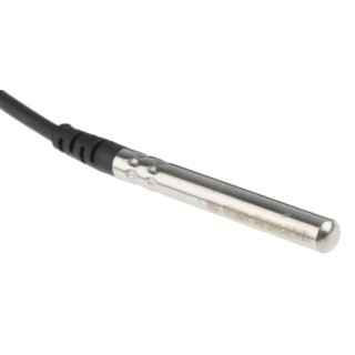 Carel Temperature Sensor 6 mm Probe Diameter 50 mm Length 105 °C Max NTC030WH01