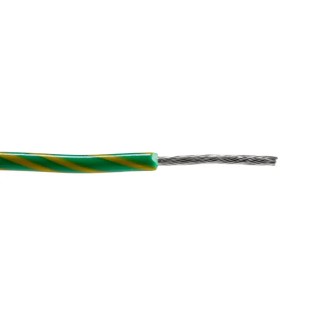 Alpha Wire Hook Up Wire PVC Series Green, Yellow 16 AWG 26/0.25 mm Core Strands 30 m 600V 105°C 3077 GY005