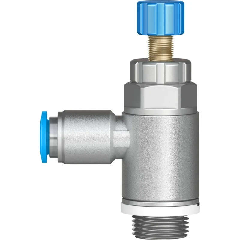 Festo GRLA Series Flow Controller Threaded Outlet Male and Female ISO 1179-1 and ISO 228-1, Max 1 Bar GRLA-1/4-QS-8-RS-D