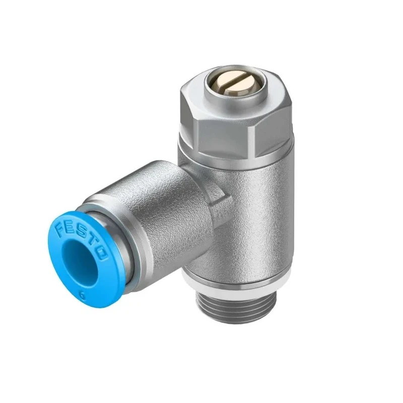 Festo Exhaust Valve Flow Controller GRLA Series Threaded ISO 1179-1 and ISO 228-1 GRLA-1/8-QS-6-D