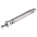 Festo 100 mm Double Acting Pneumatic Cylinder with Air Cushion, Direct Mount, DSNU-25-100-PPV-A