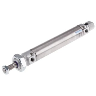 Festo 100 mm Double Acting Pneumatic Cylinder with Air Cushion, Direct Mount, DSNU-25-100-PPV-A