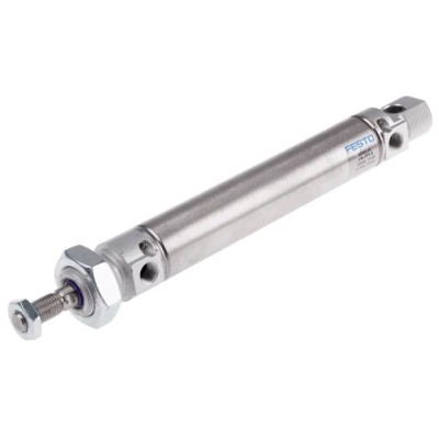 Festo 100 mm Double Acting Pneumatic Cylinder with Air Cushion, Direct Mount, DSNU-25-100-PPV-A
