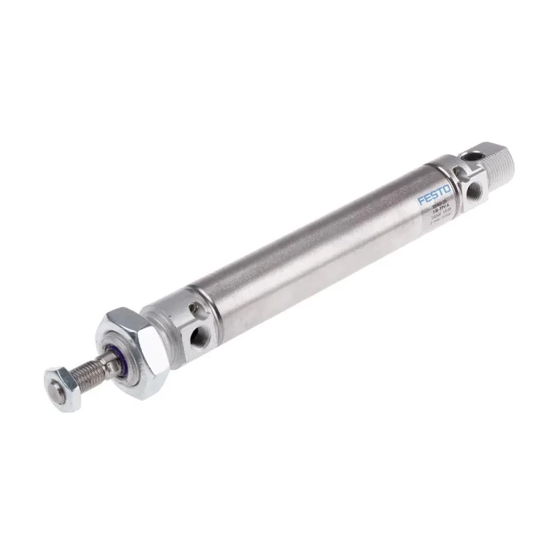 Festo 100 mm Double Acting Pneumatic Cylinder with Air Cushion, Direct Mount, DSNU-25-100-PPV-A
