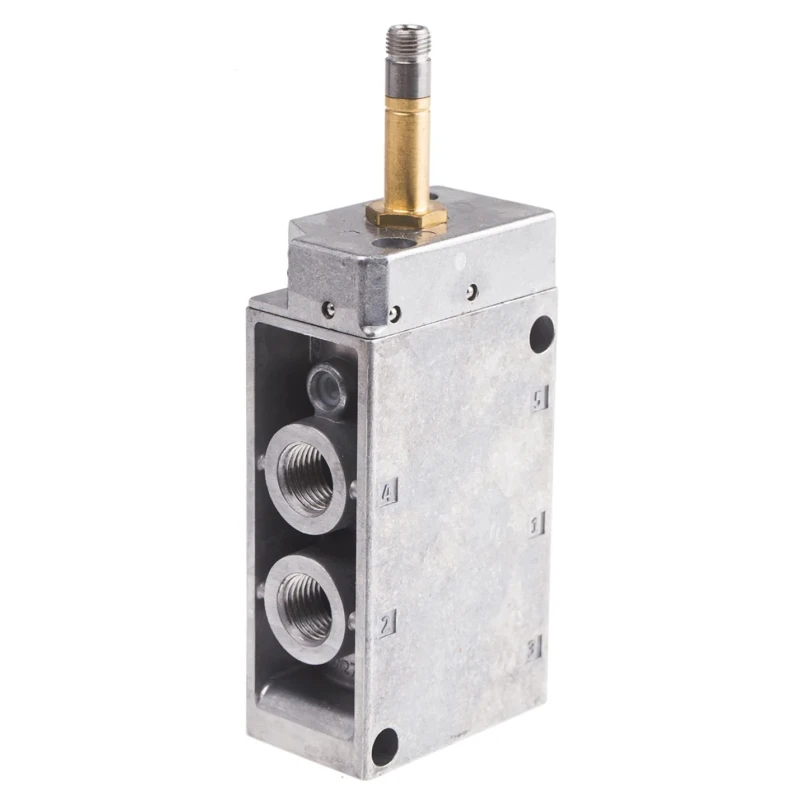 Festo Pneumatic Solenoid Valve 5/2 Solenoid G Threaded Port 1/4 in Aluminium Body MFH-5-1/4