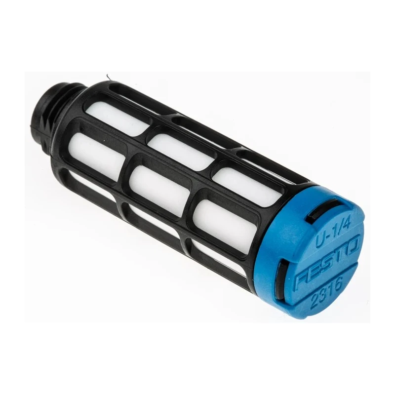 Festo Pneumatic Silencer Thermoplastic 1/4 in G Threaded Connection 10 bar Max Pressure U-1/4
