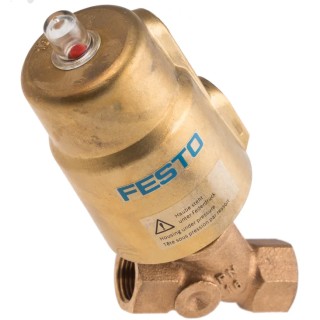 Festo Pneumatic Actuated Angle Seat Valve 16 bar 1/2 in Threaded VZXF-L-M22C-M-B-G12-120-H3B1-50-16